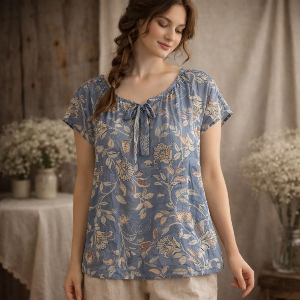 LC Lauren Conrad Floral Print Top Size‎ XL